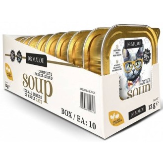 Dr Malou Soup Chicken&Pumpkin Liofilizowana Karma dla kota op. 12g Pakiet 10szt.