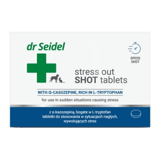 Dr Seidel Preparat uspokajający Stress out SHOT tablets dla psa i kota op. 10 tabletek