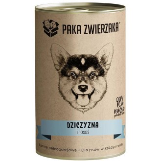 Paka Zwierzaka Dziczyzna i łosoś Mokra karma dla psa op. 400g