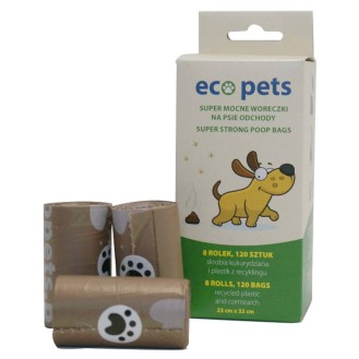 Eco Pets Ekologiczne woreczki na ekskrementy dla psa op. 120szt. (8 rolek)