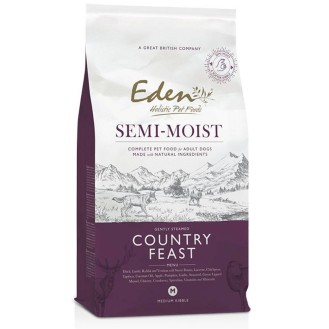 Eden Country Feast Medium Półwilgotna karma dla psa op. 2kg + Ollo Przysmak Soft Strips op. 80g GRATIS