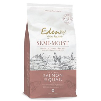 Eden Salmon&Quail Medium Półwilgotna karma dla psa op. 2kg + Ollo Przysmak Soft Strips op. 80g GRATIS