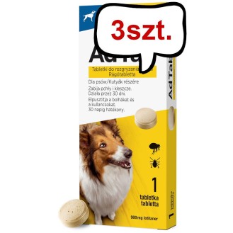 Elanco AdTab Tabletka na kleszcze i pchły 900mg dla psa o wadze 22kg-45kg op. 1szt. Pakiet 3szt.