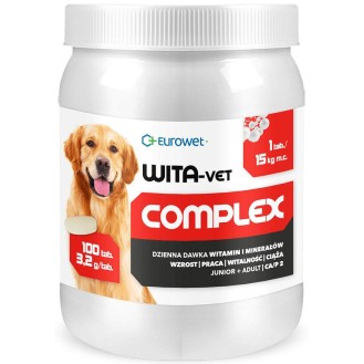 Eurowet Preparat Witaminowy Wita-Vet Complex Ca/P2 dla psa op. 100 tabletek