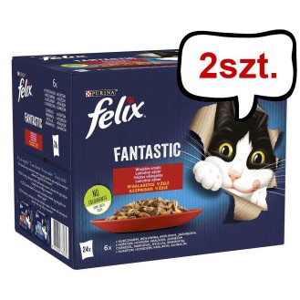 Felix Fantastic Adult Wiejskie smaki w galaretce Mokra Karma dla kota op. 2x(24x85g) Pakiet