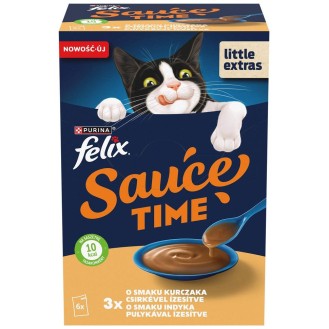 Felix Sauce Time Kurczak i Indyk Mokra Karma dla kota op. 6x40g