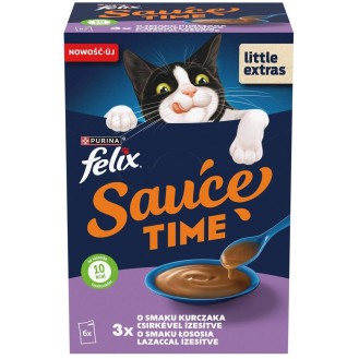 Felix Sauce Time Kurczak i Łosoś Mokra Karma dla kota op. 6x40g