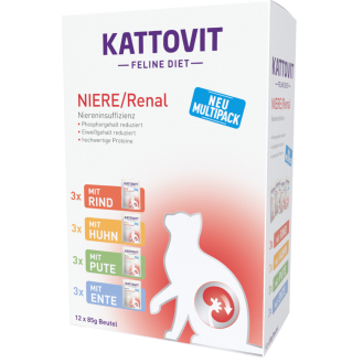 Kattovit Feline Diet Niere/Renal Neu Multipack Mokra Karma dla kota op. 12x85g