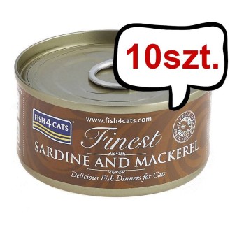 Fish4Cats Sardynka z Makrelą Mokra Karma dla kota op. 70g Pakiet 10szt.