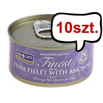 Fish4Cats Tuńczyk z Anchois Mokra Karma dla kota op. 70g Pakiet 10szt.