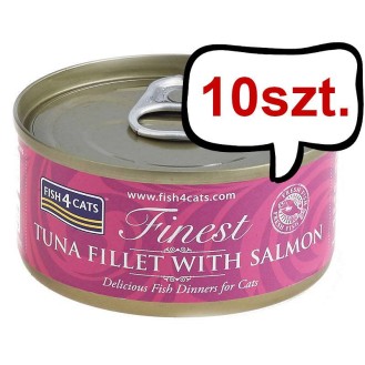 Fish4Cats Tuńczyk z Łososiem Mokra Karma dla kota op. 70g Pakiet 10szt.