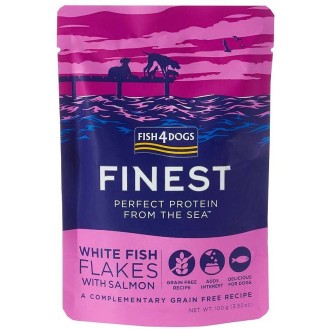 Fish4Dogs Finest White Fish Flakes with Salmon Mokra Karma dla psa op. 100g