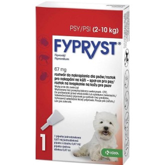 KRKA Fypryst Spot On Krople na kleszcze i pchły dla psa 2-10kg op. 1 pipeta