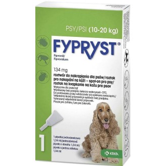 KRKA Fypryst Spot On Krople na kleszcze i pchły dla psa 10-20kg op. 1 pipeta