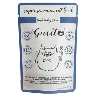 Gussto Fresh Turkey&Tuna Mokra Karma dla kota op. 85g
