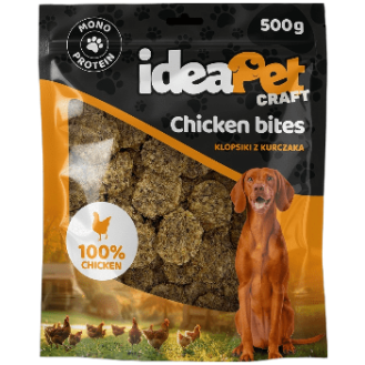 IdeaPet Craft Chicken Bites Przysmak Klopsiki z kurczaka dla psa op. 500g