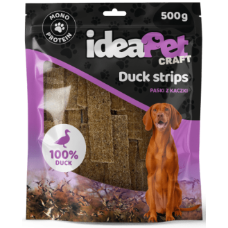 IdeaPet Craft Duck Strips Przysmak Paski kaczki dla psa op. 500g