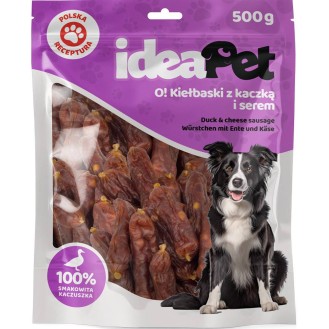 IdeaPet Przysmak O! Kiełbaski z Kaczką i serem dla psa op. 500g