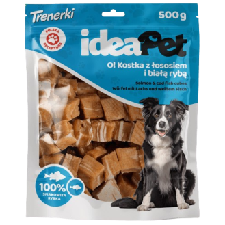 IdeaPet Przysmak O! Kostka z łososiem i białą rybą dla psa op. 500g
