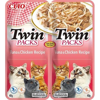 Inaba Ciao Twin Packs Tuna&Chicken Recipe Mokra Karma dla kota op. 2x40g