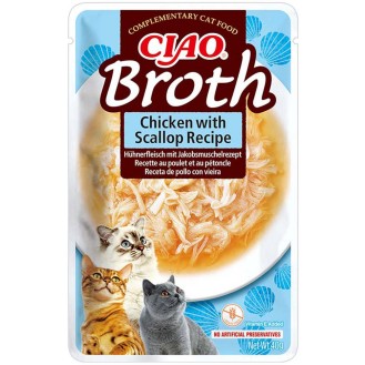 Inaba Ciao Broth Chicken with Scallop Recipe Mokra Karma dla kota op. 40g