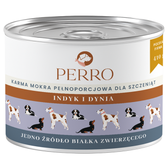 Perro Junior Indyk z dynią Mokra Karma dla szczeniaka op. 410g