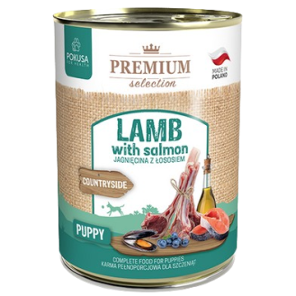 Pokusa Premium Selection Countryside Puppy Jagnięcina z łososiem Mokra Karma dla szczeniaka op. 400g