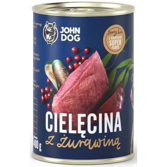John Dog Berry line Adult Cielęcina z żurawiną Mokra Karma dla psa op. 400g