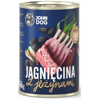 John Dog Berry line Adult Jagnięcina z jeżynami Mokra Karma dla psa op. 400g