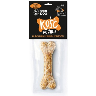 John Dog Kość ze żwaczem i penisem wołowym dla psa 12cm op. 55g