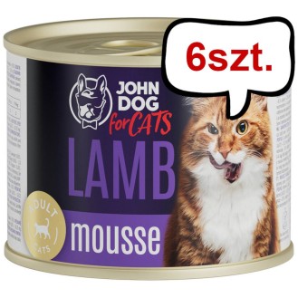 John Dog Adult Lamb Mousse Mokra Karma dla kota op. 200g Pakiet 6szt.