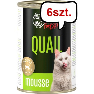 John Dog Adult Quail Mousse Mokra Karma dla kota op. 400g Pakiet 6szt.