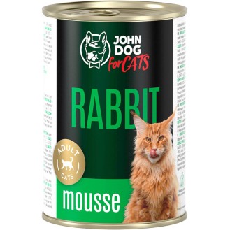 John Dog Adult Rabbit Mousse Mokra Karma dla kota op. 400g