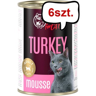 John Dog Adult Turkey Mousse Mokra Karma dla kota op. 400g Pakiet 6szt.