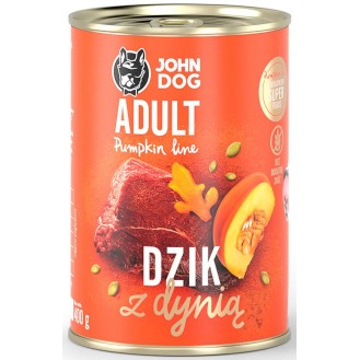 John Dog Pumpkin line Adult Dzik z dynią Mokra Karma dla psa op. 400g