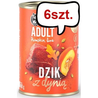 John Dog Pumpkin line Adult Dzik z dynią Mokra Karma dla psa op. 400g Pakiet 6szt.