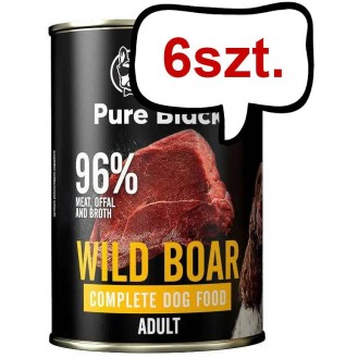 John Dog Pure Black Adult Wild Boar Mokra Karma dla psa op. 400g Pakiet 6szt.