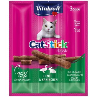 Vitakraft Kabanosy Cat Stick Mini królik z kaczką dla kota op. 3szt.