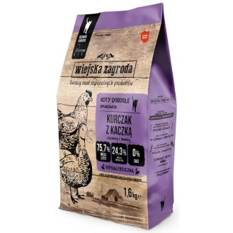 Wiejska Zagroda Kurczak z kaczką Sucha Karma dla kota op. 1.6kg