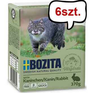 Bozita Adult Królik w sosie Mokra Karma dla kota op. 370g Pakiet 6szt.