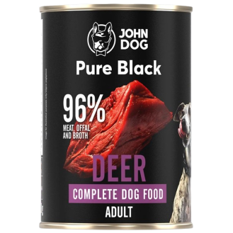 John Dog Pure Black Adult Deer Mokra Karma dla psa op. 400g