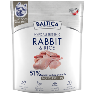 Baltica Hypoallergenic Adult Small Rabbit&Rice Sucha karma dla psa op. 1kg