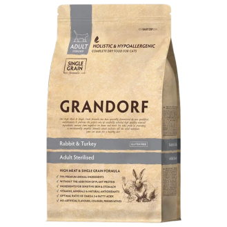 Grandorf Adult Sterilized Rabbit&Turkey Sucha Karma dla kota op. 2kg
