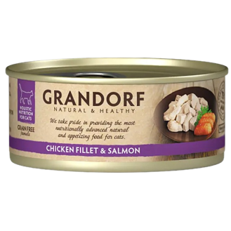 Grandorf Adult Chicken&Salmon Fillet Mokra karma dla kota op. 70g