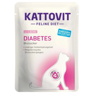 Kattovit Feline Diet Diabetes z łososiem (Lachs) Mokra Karma dla kota op. 85g