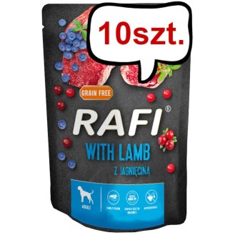 Rafi Dog Jagnięcina z borówką i żurawiną Mokra Karma dla psa op. 300g Pakiet 10szt.
