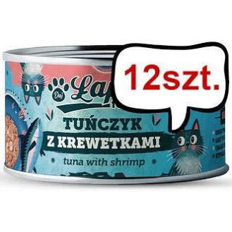 Łapsie for Cat Adult Tuńczyk z krewetkami Mokra karma dla kota. op. 80g Pakiet 12szt.