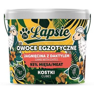 Łapsie Owoce Egzotyczne Mięsne kostki z Jagnięciną i daktylem dla psa op. 160g