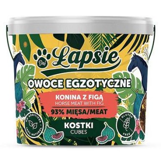 Łapsie Owoce Egzotyczne Mięsne kostki z Konina i figa dla psa op. 160g
