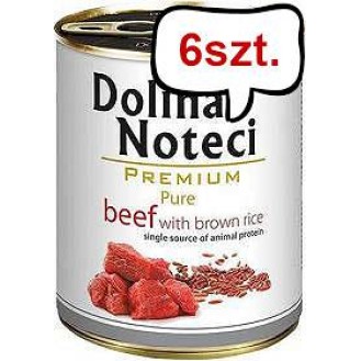 Dolina Noteci Premium Pure Beef with brown rice Mokra Karma dla psa op. 800g Pakiet 6szt.